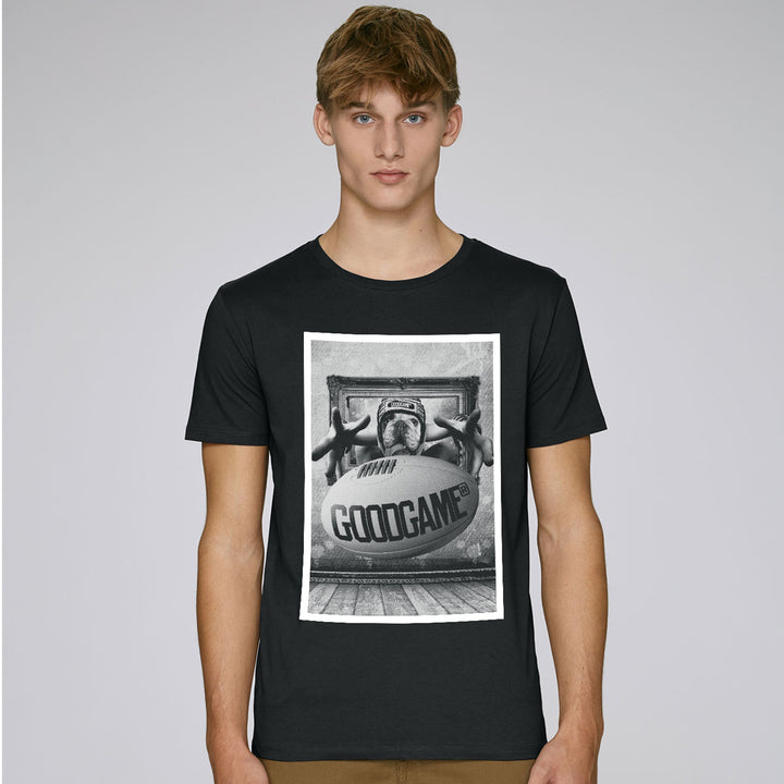 T-shirt rugby Frame noir