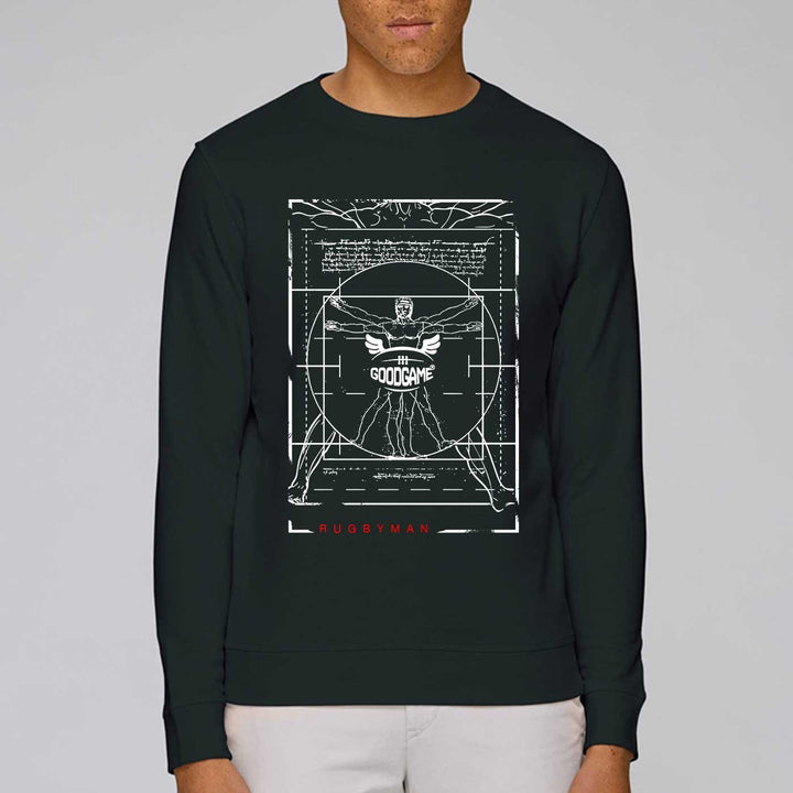 Sweat col rond vitruve noir
