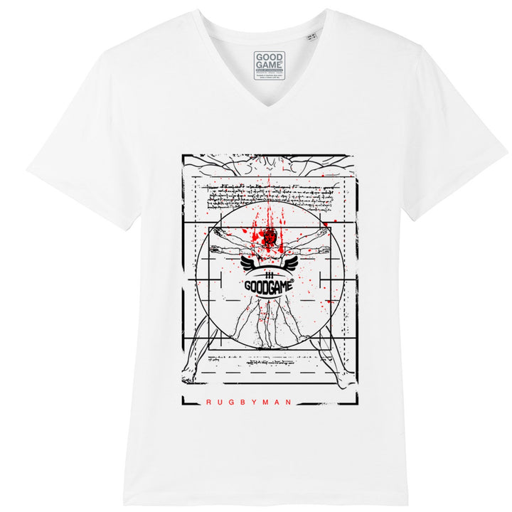 T-shirt  Col V blanc Vitruve