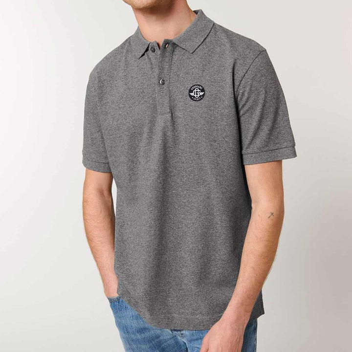 Polo mono chiné gris