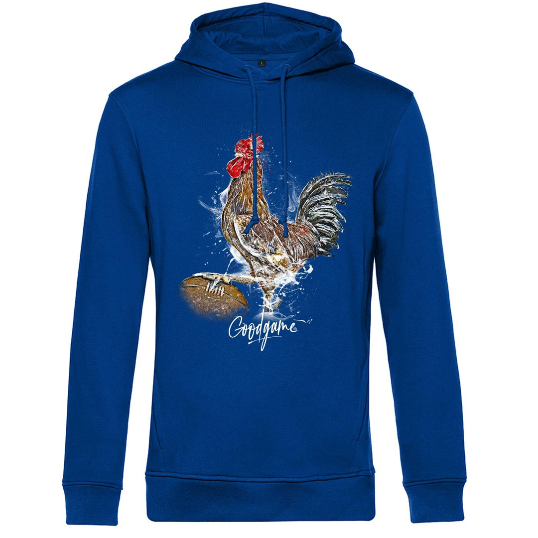 Sweat capuche coq royal