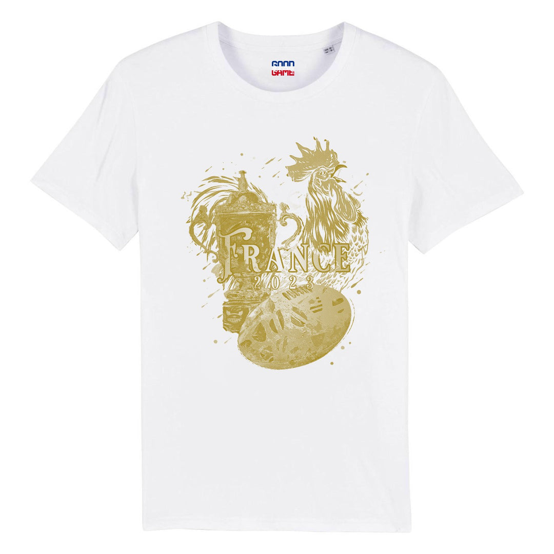 T-shirt coupe du monde blanc Or