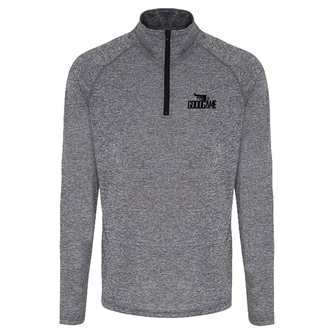 T-shirt performance  zip 1/4 - Noir et rouge
