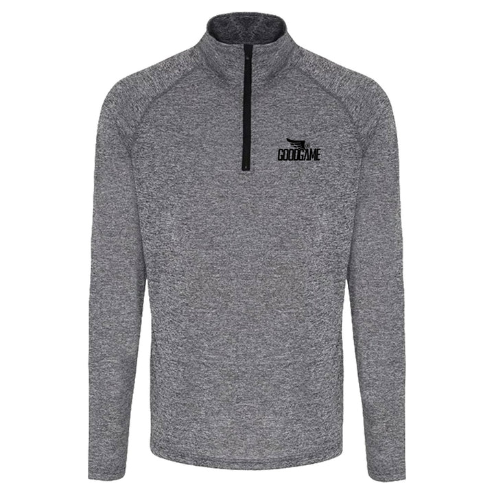 T-shirt performance  zip 1/4 - Noir et rouge