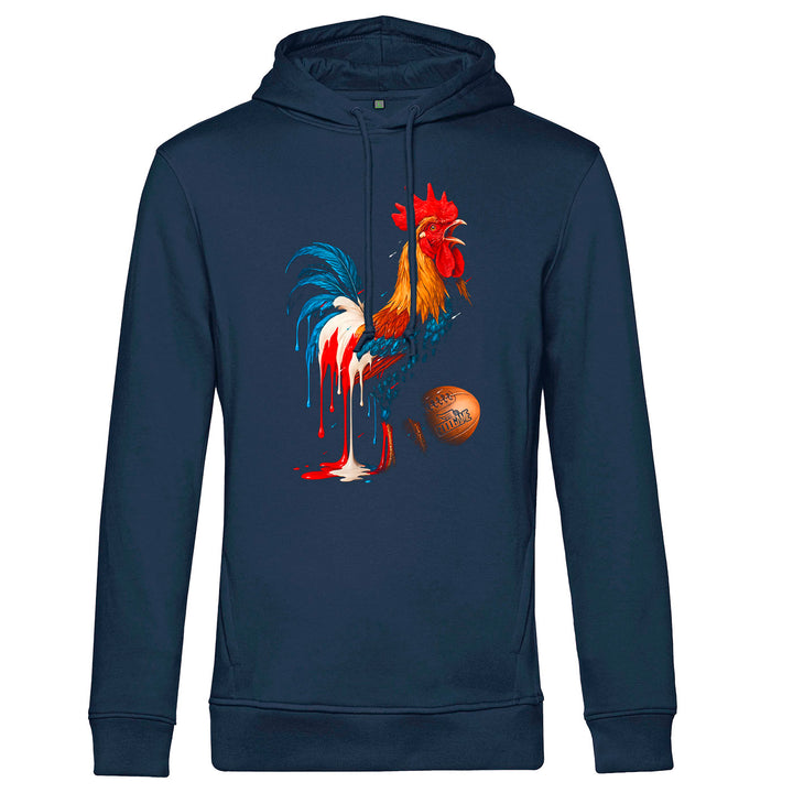 Sweat capuche coq liquide