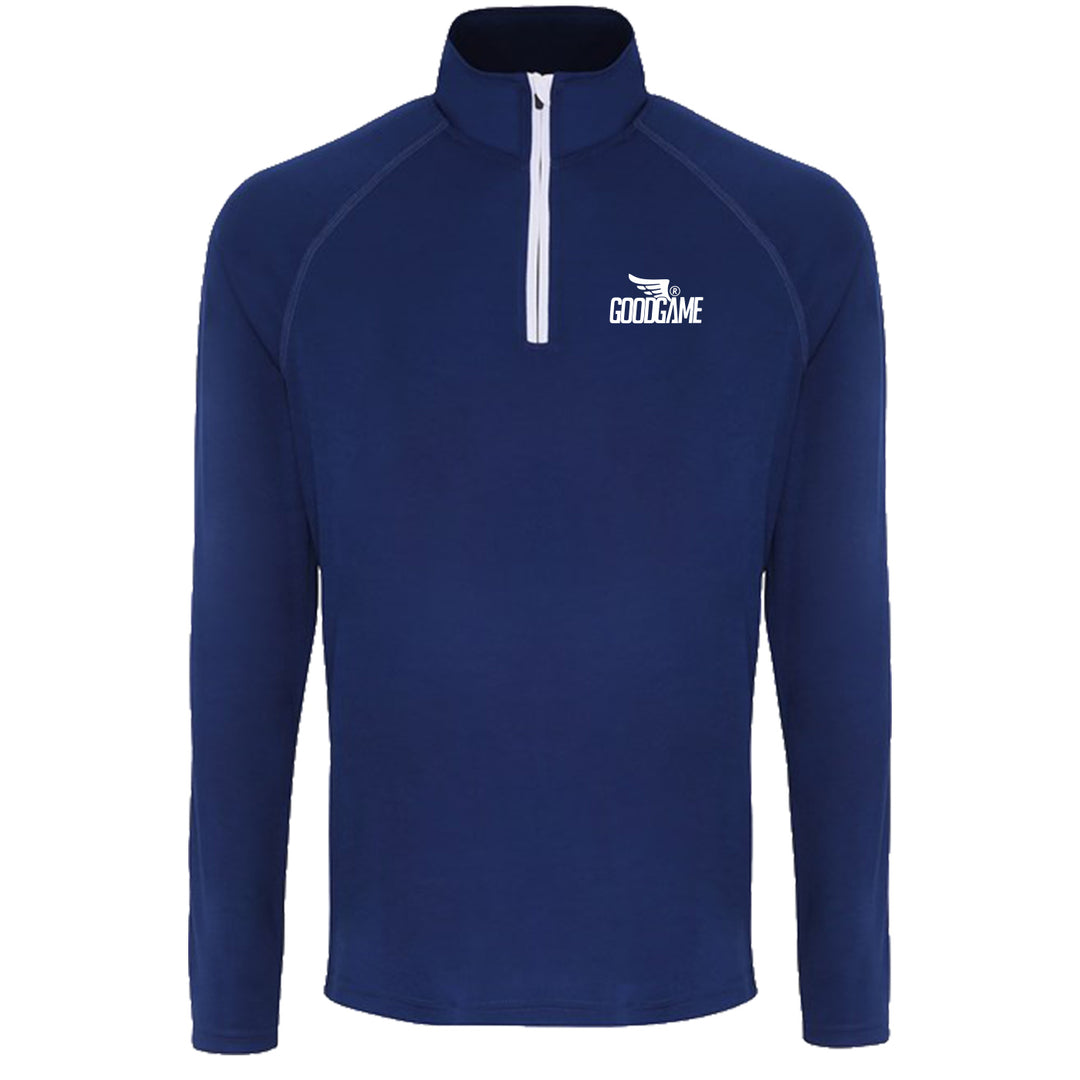 T-shirt performance  zip 1/4 - Noir et rouge