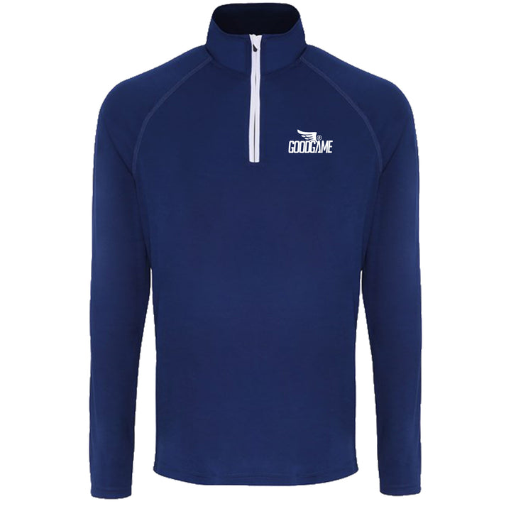 T-shirt performance  zip 1/4 - Noir et rouge