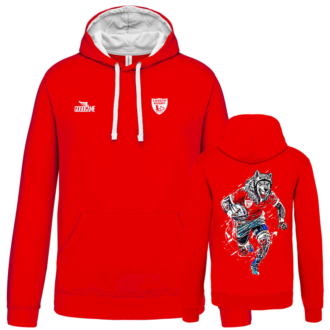 SWEAT contrasté rouge