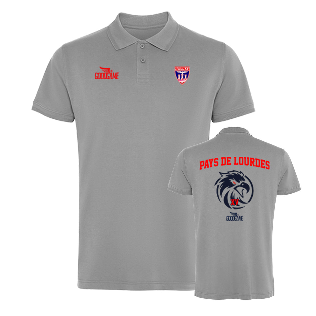Polo aigle gris chiné Pays de Lourdes